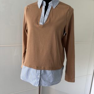 ever.me Bluse Camel Gestreift