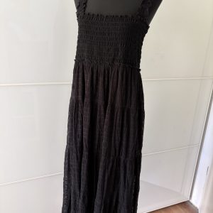 Max Studio Gesmoktes Kleid Schwarz