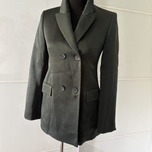 Zara Satin Blazer Tannengrün