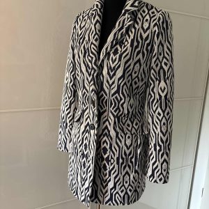Fuchs Schmitt Blazer Marine-Weiss Grafisches Muster