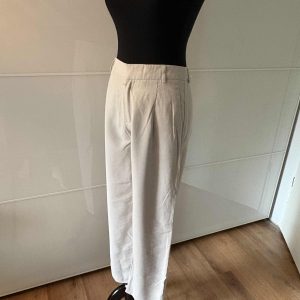 Mango Hose Beige Weites Bein