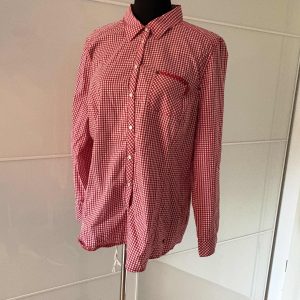 Birkhahn Country Love Bluse Rot-Weiss Kariert