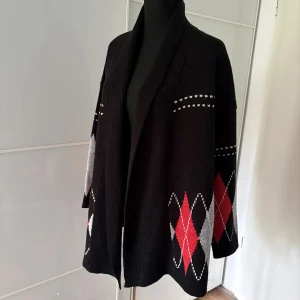 Janina Strickjacke Schwarz Argyle-Muster