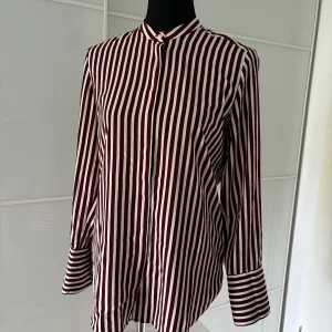 H&M Streifenbluse Bordeaux Weiss