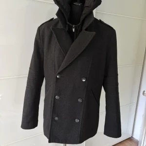 Top Secret Wollmantel mit Kapuze Herren