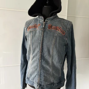 Harley Davidson Jeansjacke mit abnehmbarer Kapuze