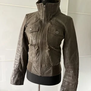 ONLY Limitless Lederjacke taupe/braun